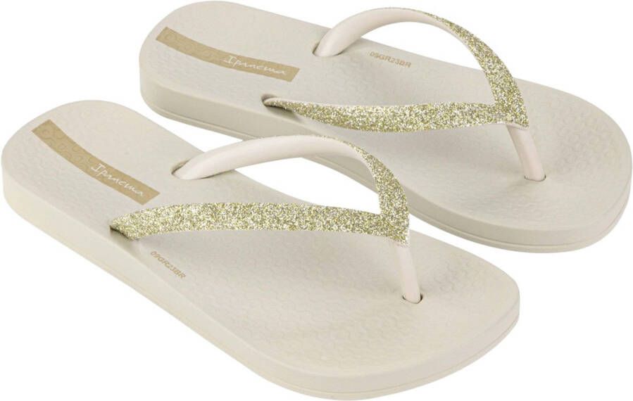 Ipanema Anatomic Lolita teenslippers met glitters beige goud Meisjes Rubber 28 29 - Foto 3