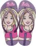 Ipanema Barbie Style Kids Slippers White Black - Thumbnail 2