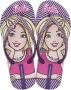 Ipanema Barbie Style Kids Slippers White Black - Thumbnail 1