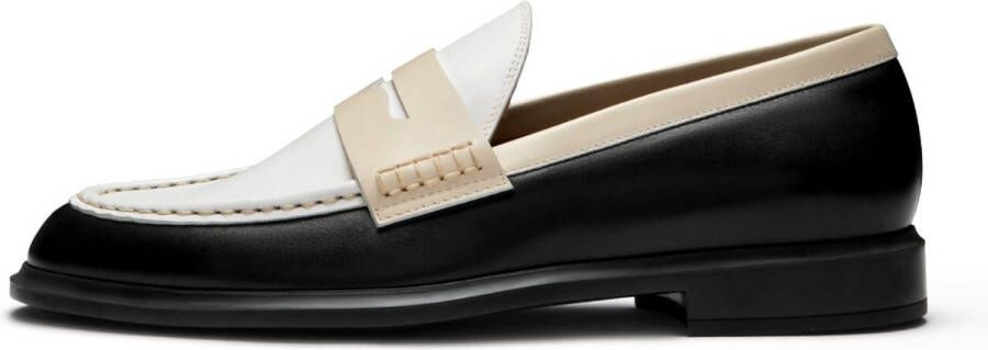 Isabel Bernard Dames Loafers Wit Zwart Crème