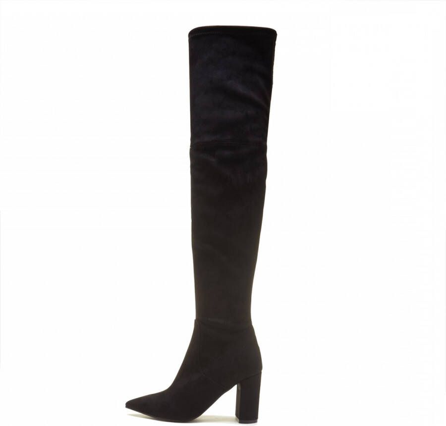 Isabel Bernard Boots & laarzen Vendôme Fem Suede Stretch Overknee Boots in zwart