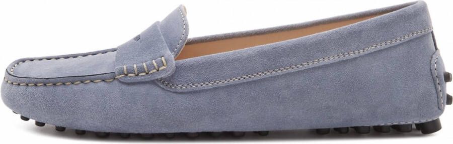 Isabel Bernard Vendôme Dames Mocassins Leer;Suède Blauw