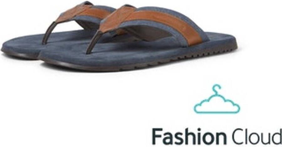 JACK & JONES Brisbane Leather Combo Sandal China Blue BLAUW