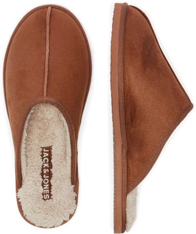 JACK & JONES Heren Instappers Jfwdudely Microfiber Slipper Almond Bruin