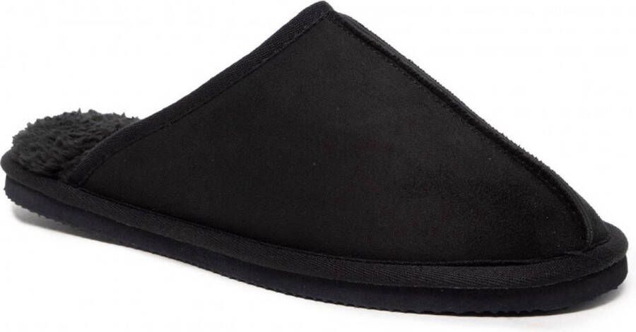 JACK & JONES Heren Instappers Dudely Microfiber Pantoffel Zwart