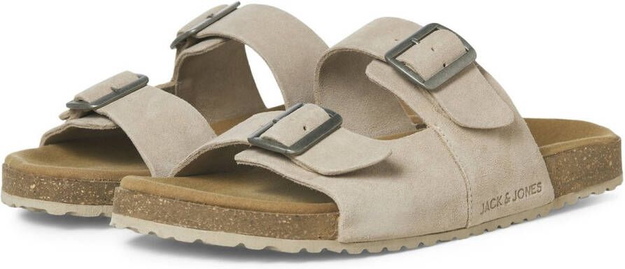 JACK & JONES Heren Sandaal Slipper JFWLOUIS Suede Taupe