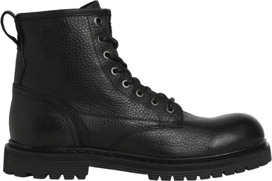 JACK & JONES Heren Veterschoenen Buckley Leather Boot Zwart