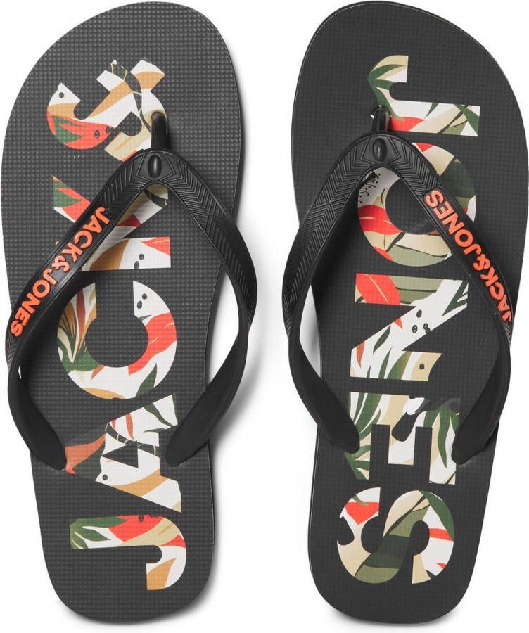 JACK & JONES JACK&JONES JFWLOGO PALM PRINT FLIP FLOP Heren Slippers