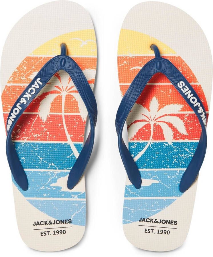 JACK & JONES Teenslipper Heren JFWSURF Print Nautical Blue