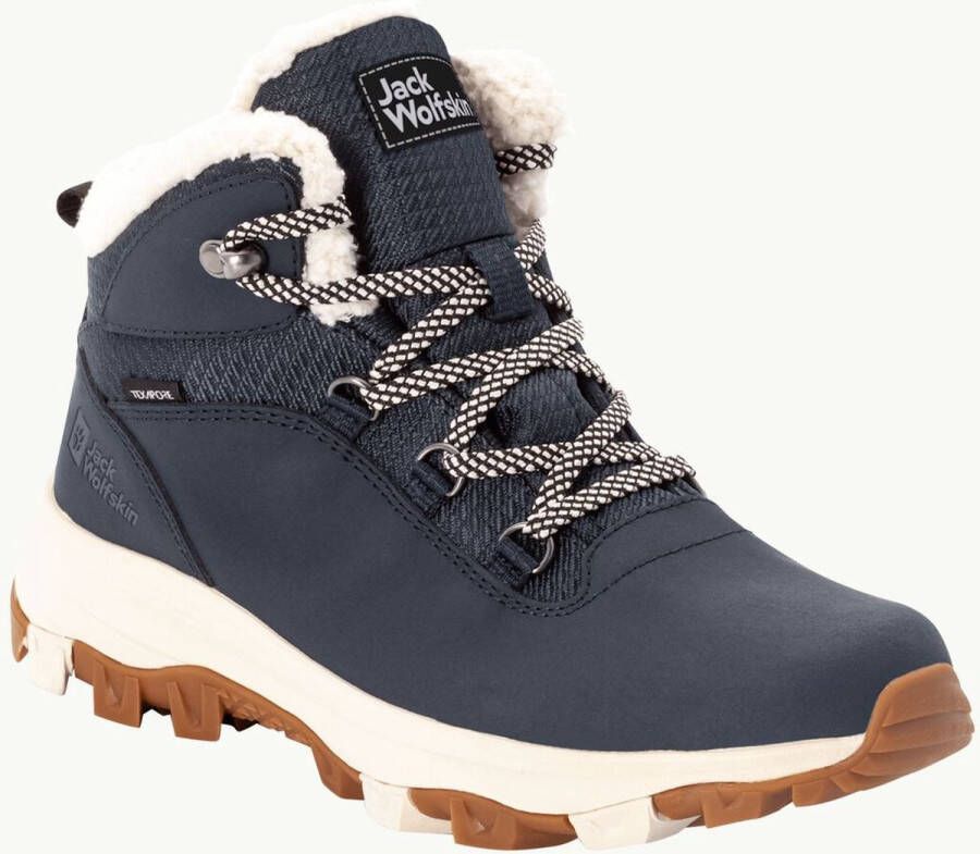 Jack Wolfskin Everquest Texapore Mid Women Waterdichte winterschoenen Dames 42.5 blauw dark blue off-white