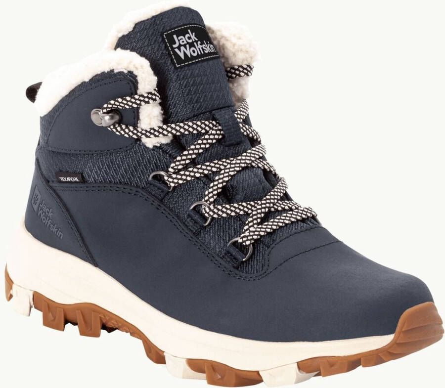 Jack Wolfskin Everquest Texapore Mid Women Waterdichte winterschoenen Dames Dark Blue Off-White