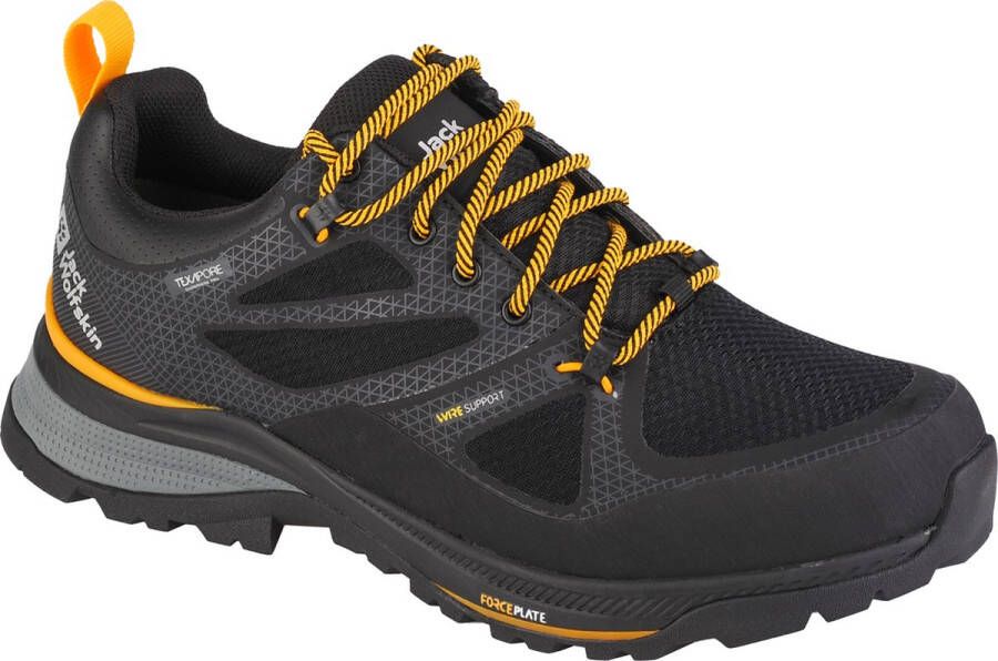 Jack Wolfskin Force Striker Texapore Low Men Waterdichte wandelschoenen Heren black burly yellow XT