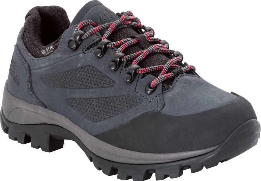 Jack Wolfskin Rebellion Texapore Low Women Waterdichte trekkingschoenen Dames grey red - Foto 1