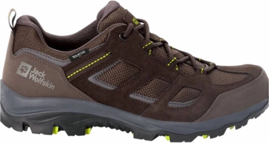 Jack Wolfskin Vojo 3 Texapore Low Wandelschoenen Heren Dark Brown Lime