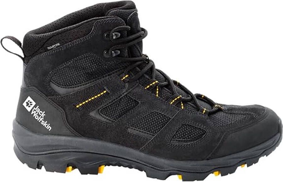 Jack Wolfskin Vojo 3 Texapore Mid Heren waterdichte mid wandelschoenen Black Burly Yellow Xt