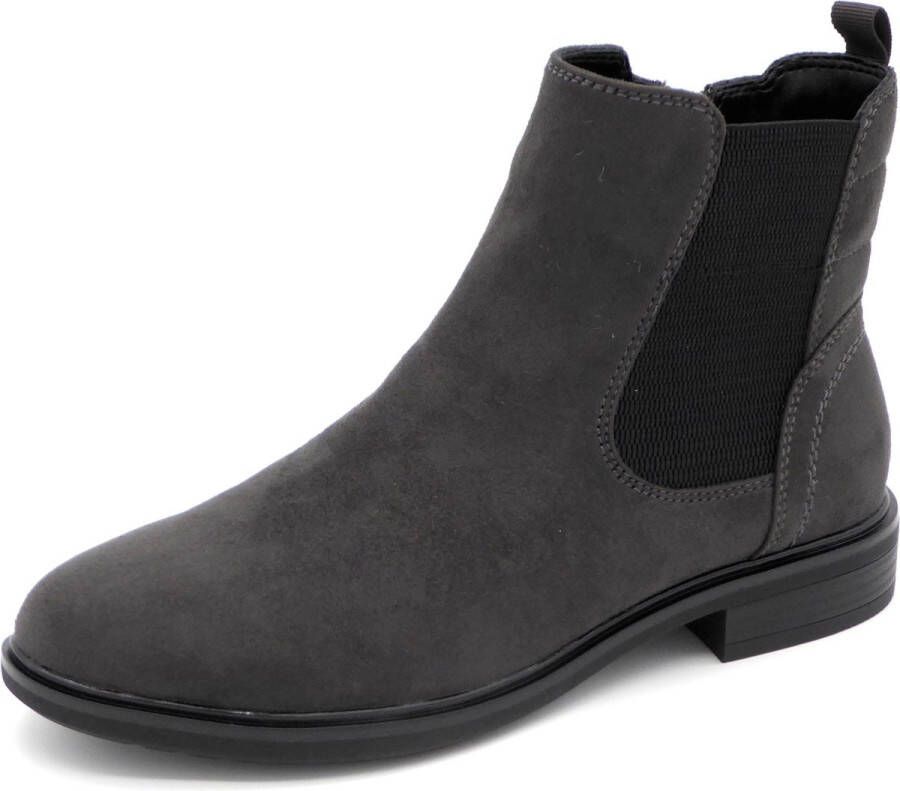 Jana Dames Chelseaboot 25369-207 Donkergrijs Wijdte H