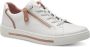 Jana Dames Sneaker 23660-152 Wit Rosegoud Wijdte H - Thumbnail 1