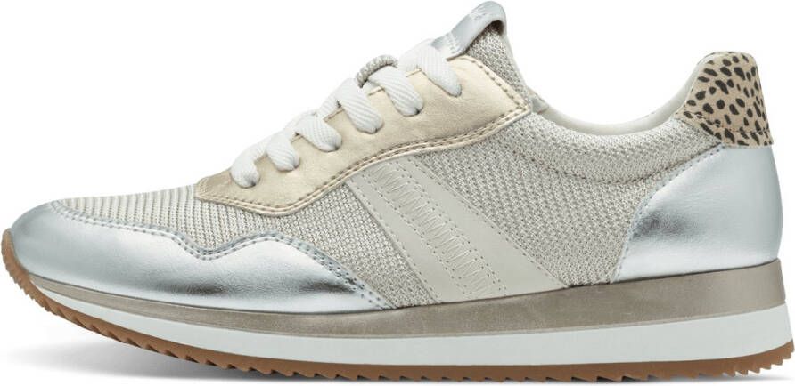 Jana dames sneaker metallic combi met rits