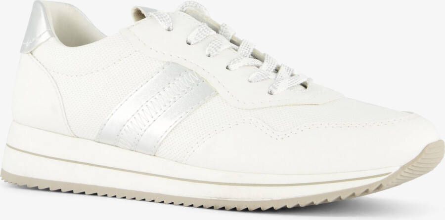 Jana dames sneakers wit zilver