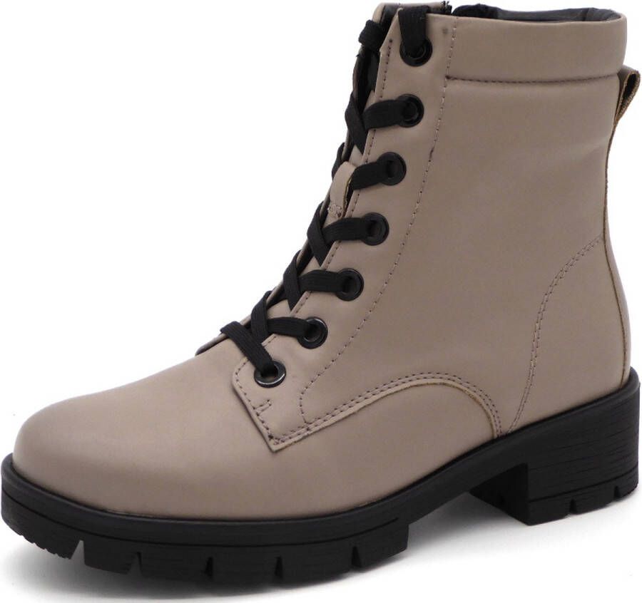 Jana Dames Veterboot 25263-309 Taupe Wijdte H