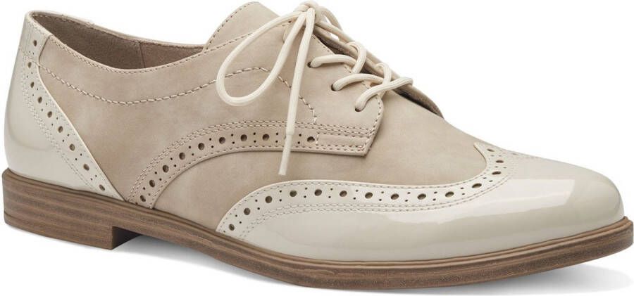 Jana Dames Veterschoen 23260-424 Beige Wijdte H