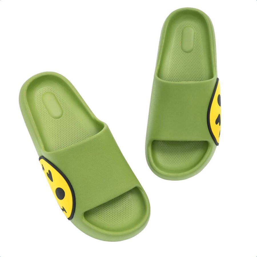 JAXY Smiley Slippers en Badslippers en Badslippers Kinderen Slippers en Slippers Kinderen Groen