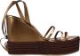 Jeffrey Campbell Gelaagde Wig Sandalen Brown Dames - Thumbnail 1