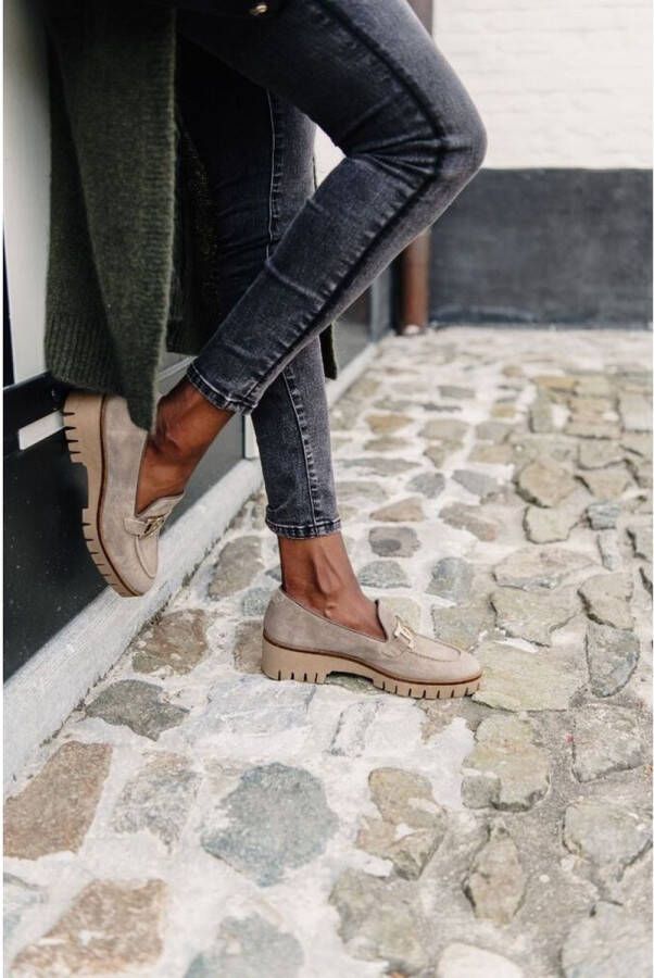 Jhay Dames Moccasin Taupe