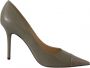 Jimmy Choo Kiezelgroene leren Amika pumps - Thumbnail 1