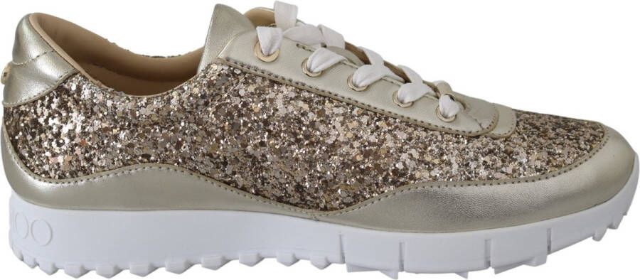 Jimmy Choo Gouden lederen antieke Monza sneakers