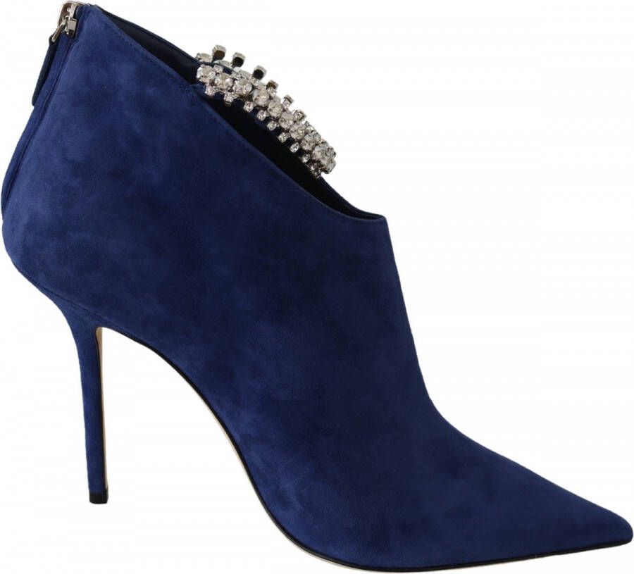 Jimmy Choo Blaize 100 Pop Blue Leather Boots