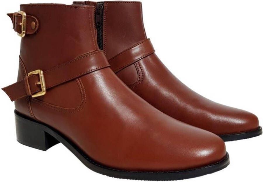 JJ Footwear Enkellaars Custom Made Kilkis Cognac Voetbreedte H