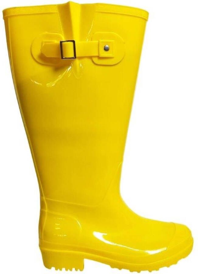 JJ Footwear Regenlaars Wide Wellies Geel Kuitmaat XL