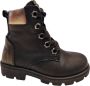 Jochie Berny Black 24172 200 Meisjes Veterboots Zwart - Thumbnail 1