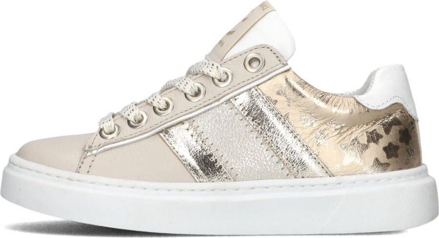 Jochie & Freaks Carlijn Lage sneakers Leren Sneaker Meisjes Beige