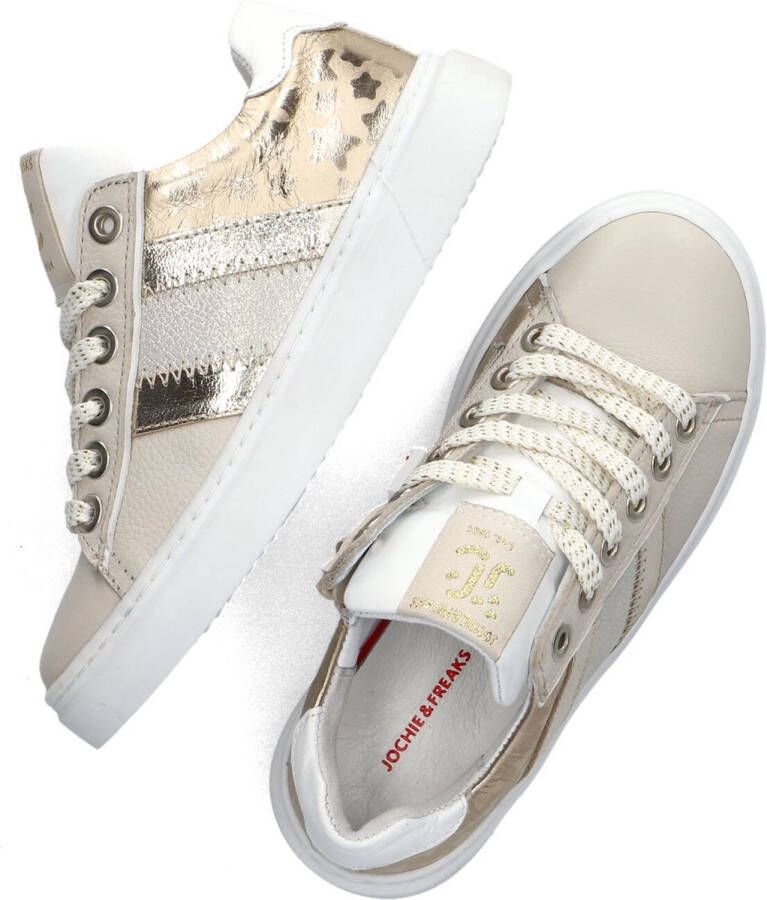 Jochie & Freaks Carlijn Lage sneakers Leren Sneaker Meisjes Beige