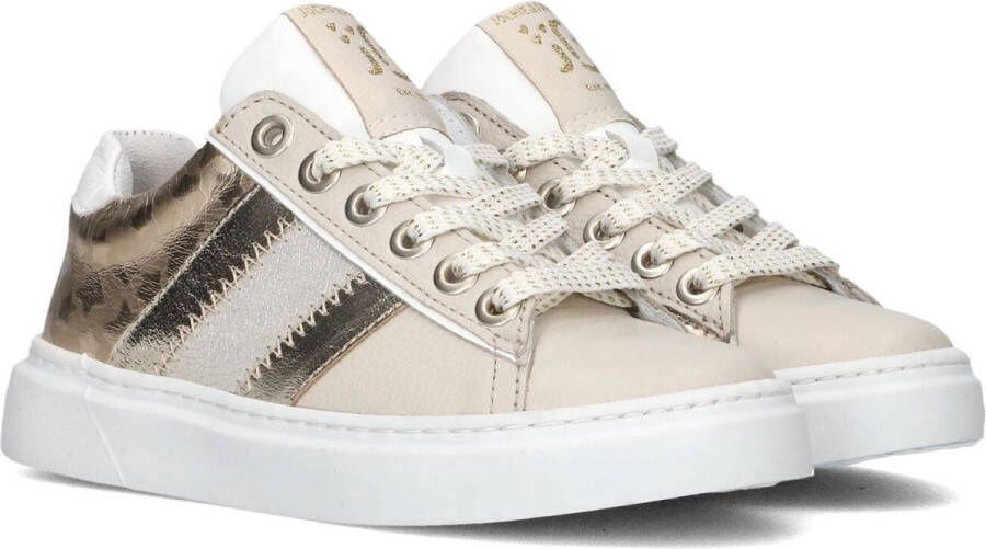 Jochie & Freaks Carlijn Lage sneakers Leren Sneaker Meisjes Beige