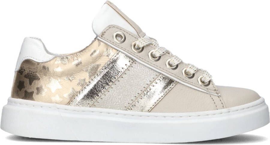 Jochie & Freaks Carlijn Lage sneakers Leren Sneaker Meisjes Beige