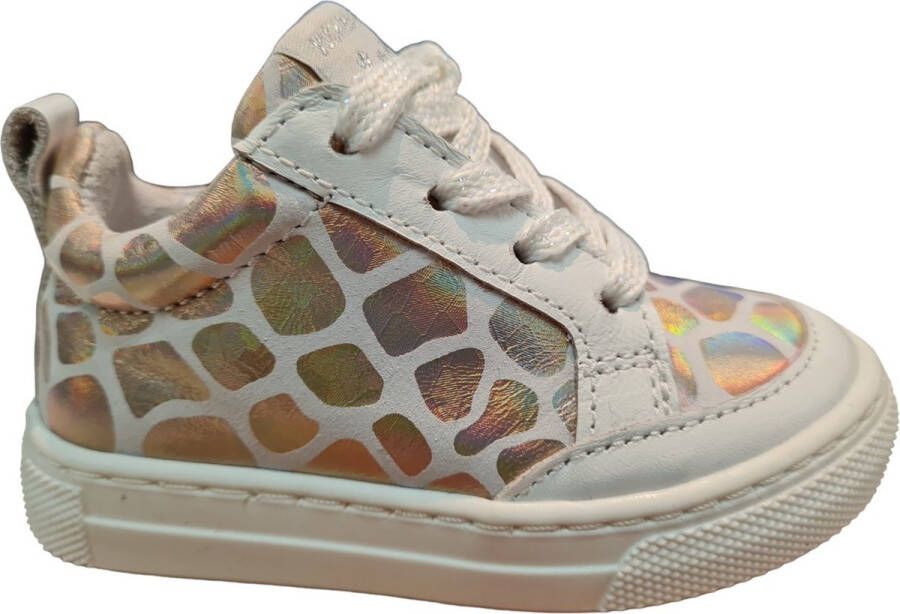 Jochie & Freaks Jochie Cecile white rosegold 24318 13 Meisjes Sneakers Wit