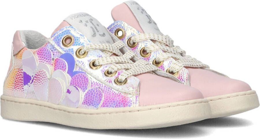 Jochie & Freaks Coco Lage sneakers Leren Sneaker Meisjes Roze