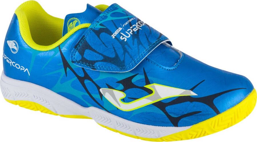 Joma Super Copa Jr 2504 IN SCJS2504INV voor een jongen Blauw Indoorschoenen