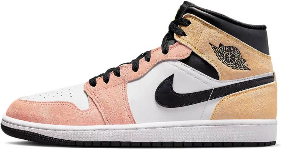 Jordan 1 Mid Oranje Wit Limited Edition Doos zonder deksel