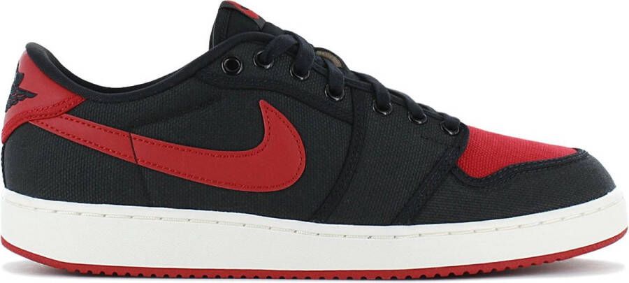 Nike Air Jordan AJKO 1 Low Bred Heren Sneakers Schoenen Zwart-Rood DX4981