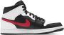 Nike Air Jordan 1 Mid Black Chile Red-White - Thumbnail 1