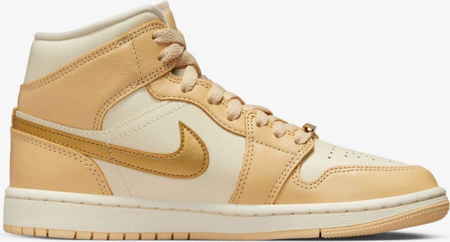 Jordan Nike Air 1 Mid SE Pale Vanilla Metallic Gold