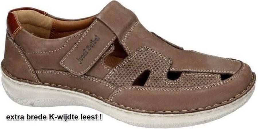 Josef Seibel Bruine leren comfort sandalen Brown Heren