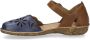 Josef Seibel ROSALIE 04 Platte sandalenDames Sandalen Blauw - Thumbnail 3