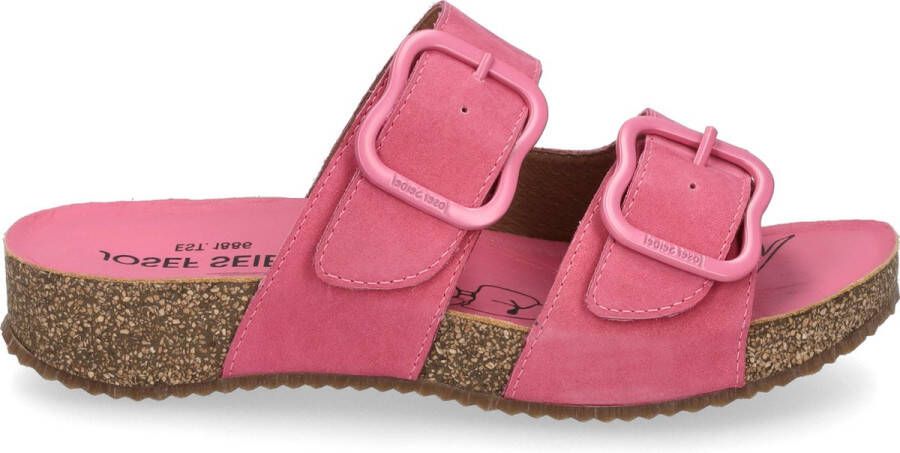 Josef Seibel Slippers TONGA 64 plateau zomerschoen pantoffels met gespsluiting