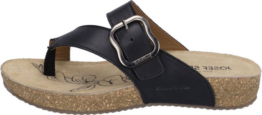 Josef Seibel Teenslippers Tonga 77 plateau zomerschoen pantoffels met gespsluiting