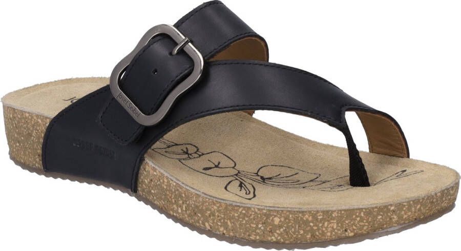 Josef Seibel Teenslippers Tonga 77 plateau zomerschoen pantoffels met gespsluiting